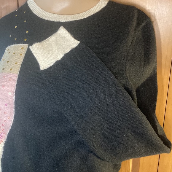 Lilly Pullitzer Cashmere Estelle Bubbly Champagne Holiday Sweater - Picture 4 of 10